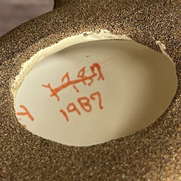 Vtg 80s Native Sand Art Painting Turtle Tortoise w Yei Figure Southwest 6” L - Picture 12 of 16